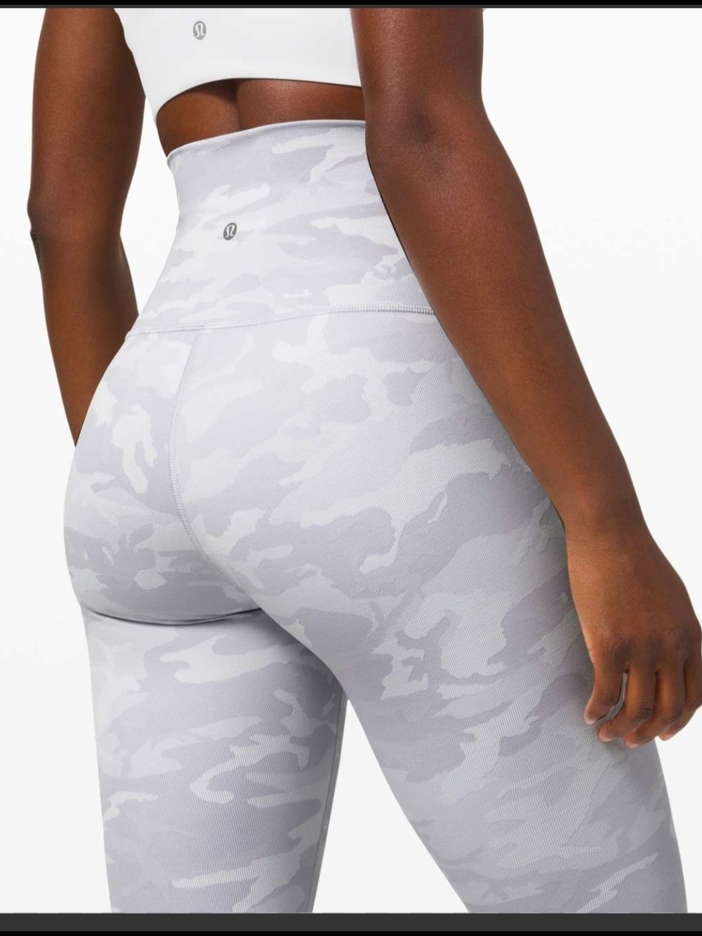 lululemon athletica Light Gray Seamless Performance Leggings